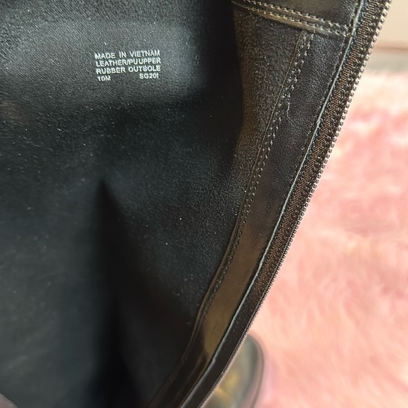 Michael Kors black leather heeled boots size 10 - Picture 8 of 8